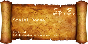 Szalai Borsa névjegykártya